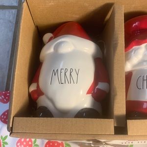 Rae Dunn Merry Christmas gnomes Nwt